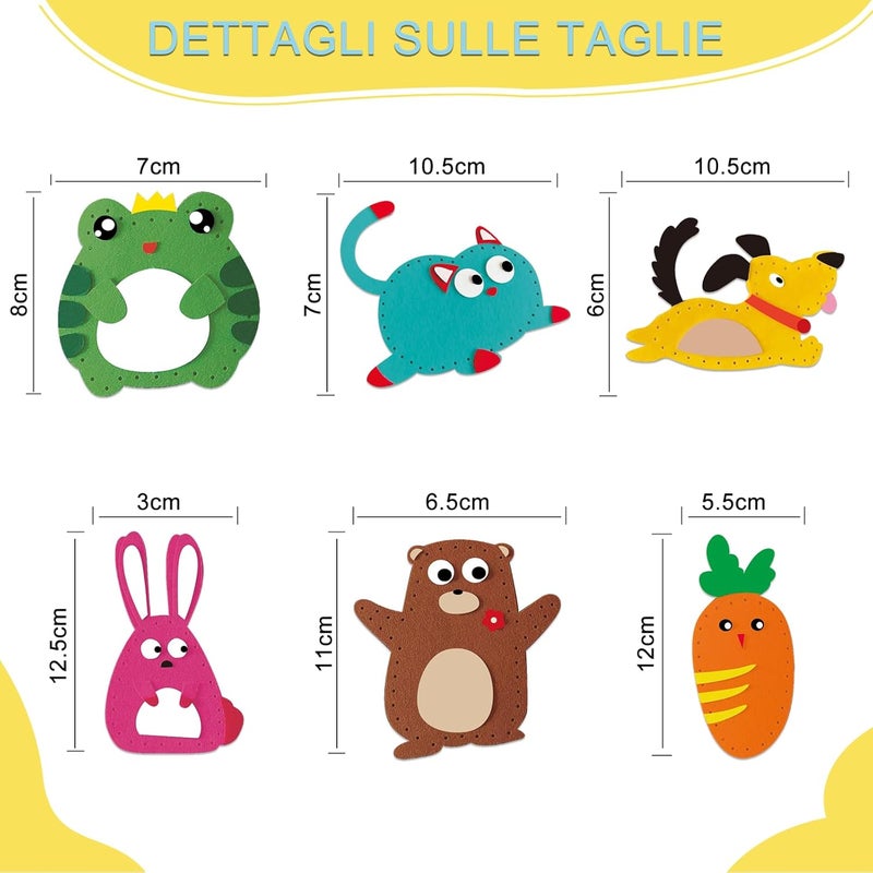 LURVUO DIY Doll Sewing Toys, Animal Sewing Kit for Kids Beginner Arts & Crafts Felt Sewing Craft Kits Educational Toys Sewing Kit for Kids Boys Girls Childrens DIY Crafting and Sewing - Image 2